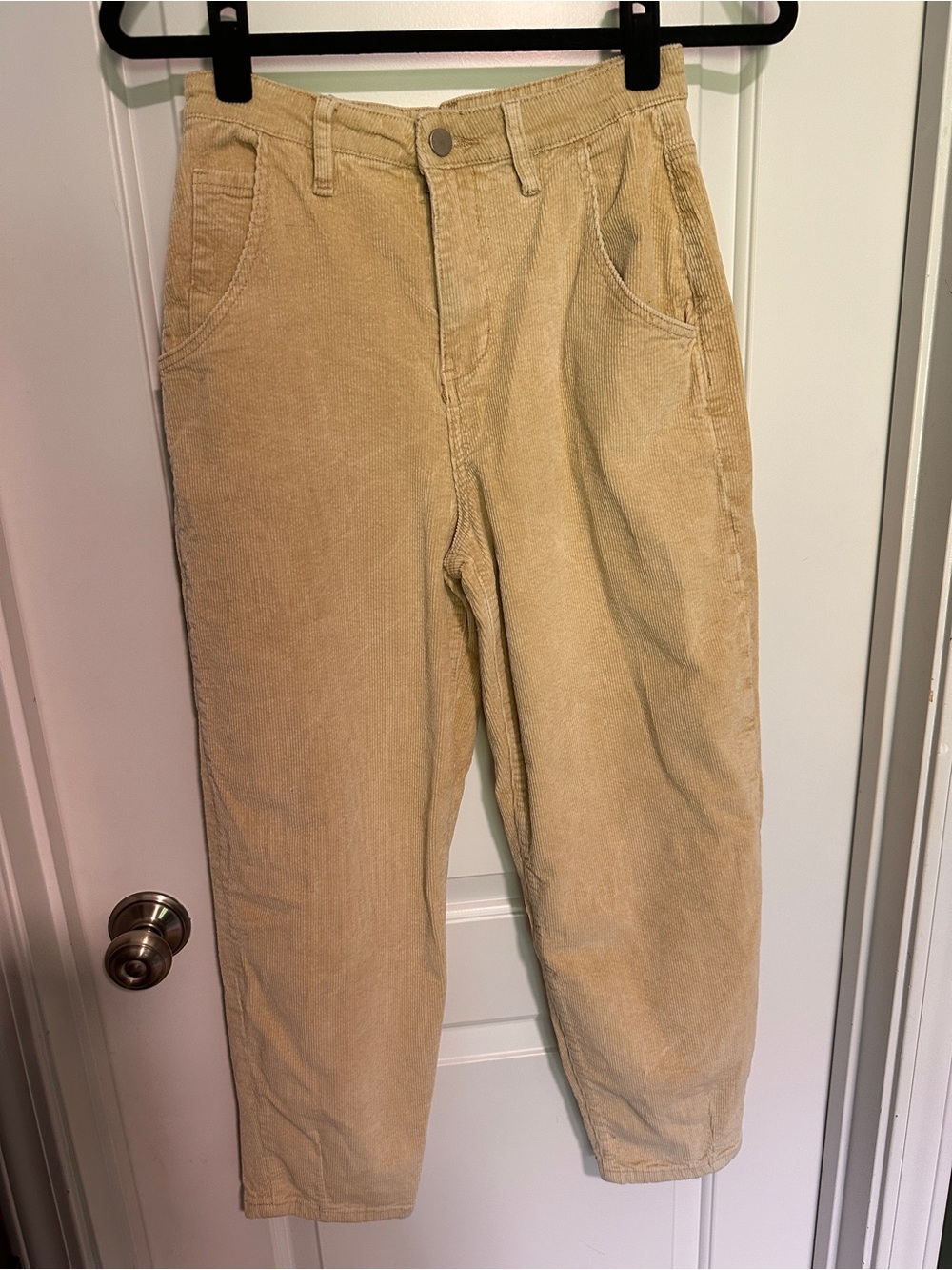 SHEIN Women's Tan Corduroy Straight-Leg Pants